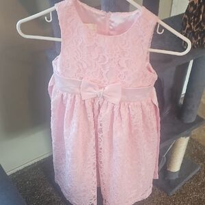 American Princess Pink Lace Dress with Bow